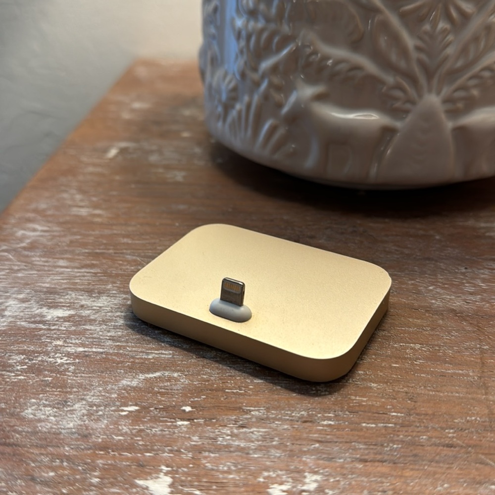 Light gold Apple iPhone charging dock station